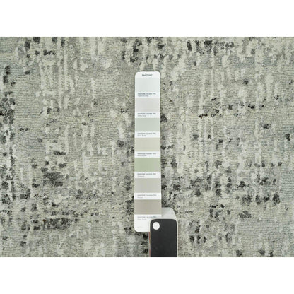 Modern and Contemporary Wool Hand Knotted Rug Grey No Border 2.6X20.0 -O090419