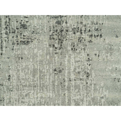 Modern and Contemporary Wool Hand Knotted Rug Grey No Border 2.6X20.0 -O090419