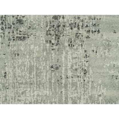 Modern and Contemporary Wool Hand Knotted Rug Grey No Border 2.6X31.6 -O090420