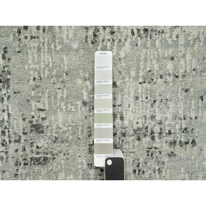 Modern and Contemporary Wool Hand Knotted Rug Grey No Border 2.6X27.9 -O090421