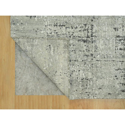 Modern and Contemporary Wool Hand Knotted Rug Grey No Border 3.0X5.0 -O090424