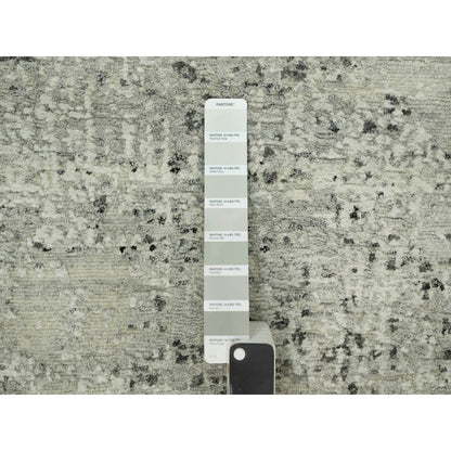 Modern and Contemporary Wool Hand Knotted Rug Grey No Border 3.0X5.0 -O090424