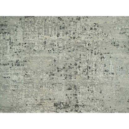Modern and Contemporary Wool Hand Knotted Rug Grey No Border 3.0X5.0 -O090424