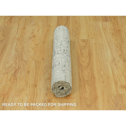 Modern and Contemporary Wool Hand Knotted Rug Grey No Border 3.0X5.0 -O090424