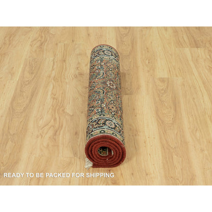 Fine Oriental Wool Hand Knotted Rug Red Blue 3.1X5.5 -O090441