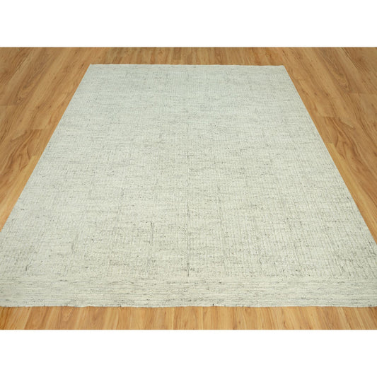Flat Weave Wool Hand Woven Rug Grey No Border 10.3X10.3 -O090448