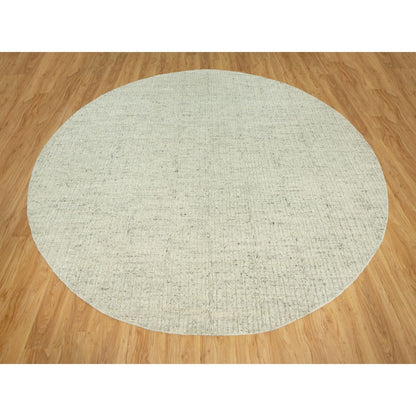 Flat Weave Wool Hand Woven Rug Grey No Border 10.1X10.1 -O090449