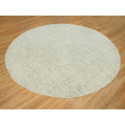 Flat Weave Wool Hand Woven Rug Grey No Border 10.1X10.1 -O090449