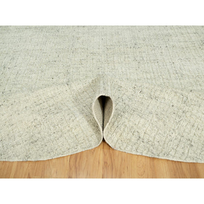 Flat Weave Wool Hand Woven Rug Grey No Border 10.1X10.1 -O090449