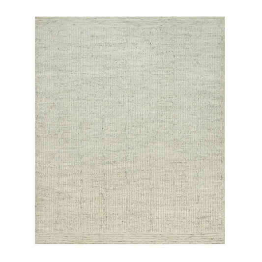 Flat Weave Wool Hand Woven Rug Grey No Border 8.2X9.8 -O090452