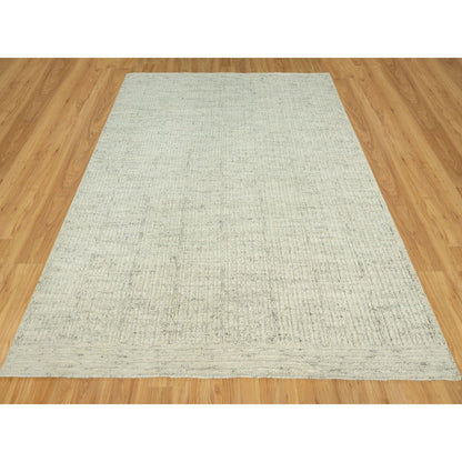 Flat Weave Wool Hand Woven Rug Grey No Border 8.2X9.8 -O090452