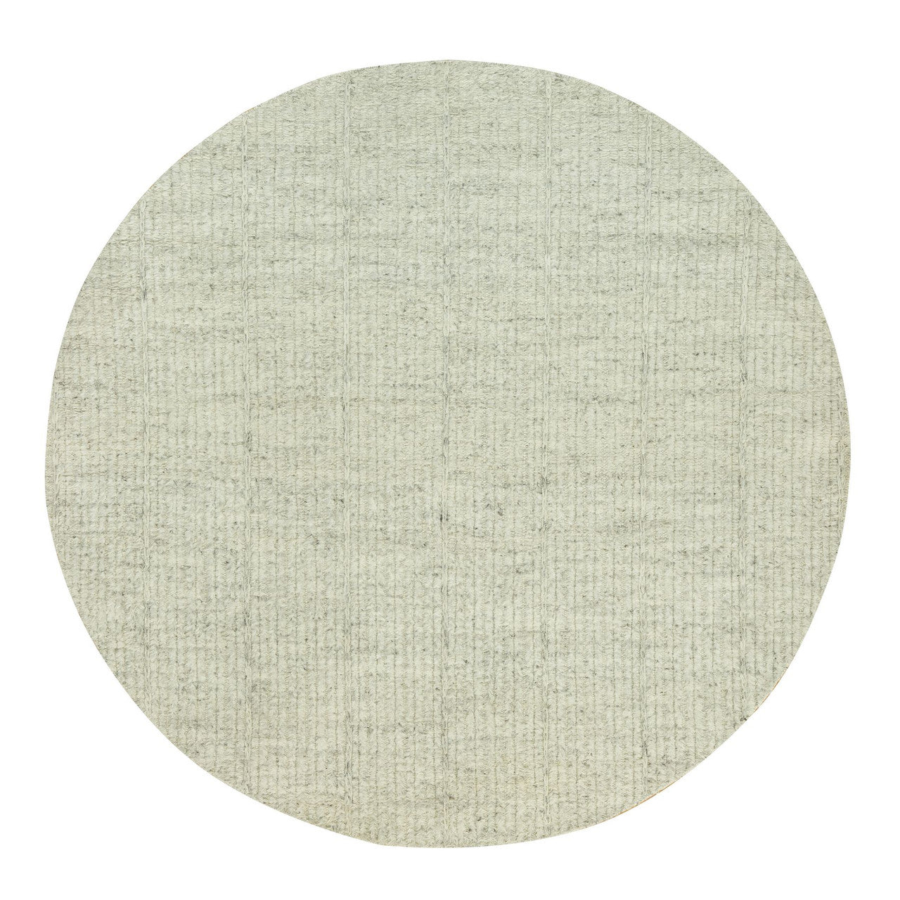 Flat Weave Wool Hand Woven Rug Grey No Border 8.1X8.1 -O090456
