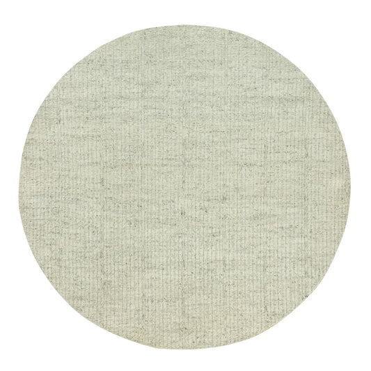 Flat Weave Wool Hand Woven Rug Grey No Border 8.1X8.1 -O090456