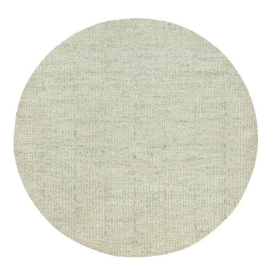 Flat Weave Wool Hand Woven Rug Grey No Border 8.1X8.1 -O090456