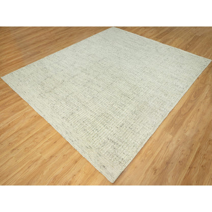 Flat Weave Wool Hand Woven Rug Grey No Border 8.4X9.10 -O090467