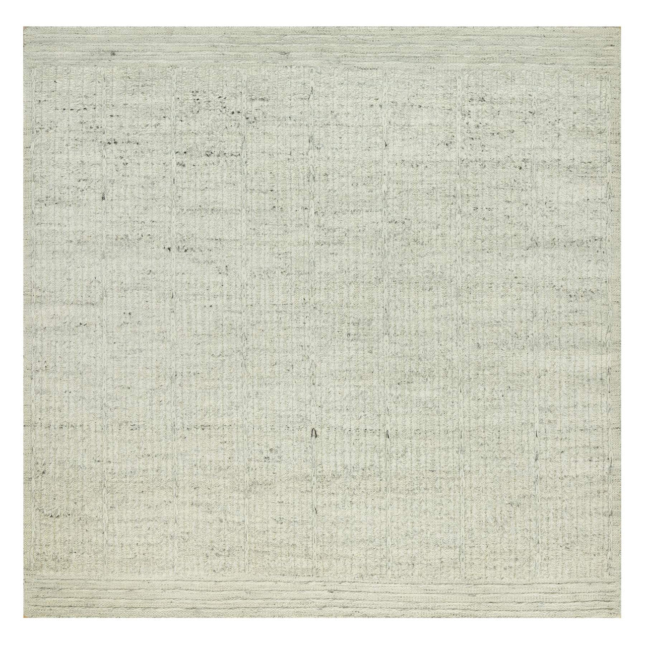 Flat Weave Wool Hand Woven Rug Grey No Border 8.0X8.1 -O090476