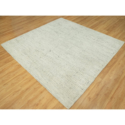 Flat Weave Wool Hand Woven Rug Grey No Border 8.0X8.1 -O090476
