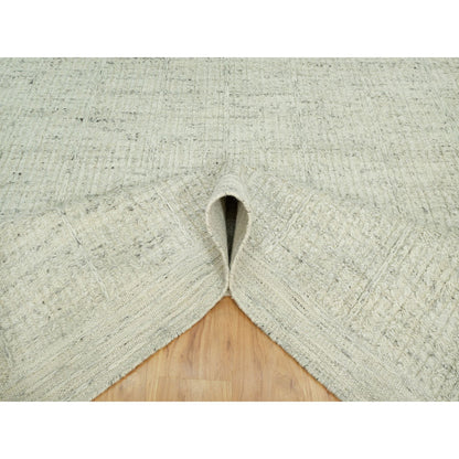 Flat Weave Wool Hand Woven Rug Grey No Border 8.0X8.1 -O090476