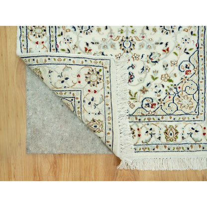 Fine Oriental Wool Hand Knotted Rug Ivory Ivory 2.8X12.1 -O090504