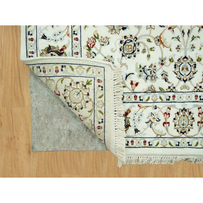 Fine Oriental Wool Hand Knotted Rug Ivory Ivory 4.2X4.2 -O090508