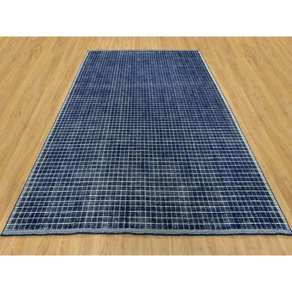 Modern and Contemporary Wool Hand Loomed Rug Blue No Border 9.3X11.9 -O090549