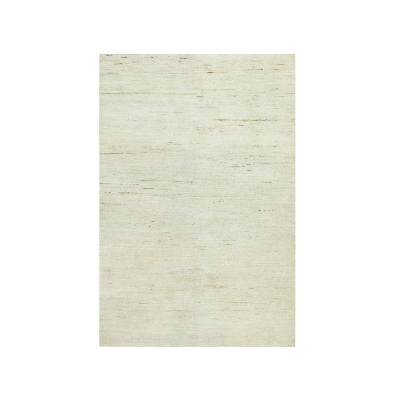 Modern and Contemporary Wool Hand Knotted Rug Ivory No Border 3.10X5.10 -O090553