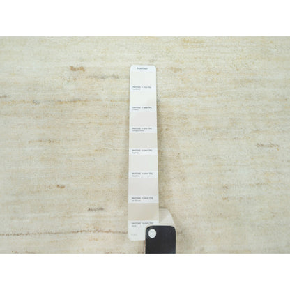 Modern and Contemporary Wool Hand Knotted Rug Ivory No Border 3.10X5.10 -O090553