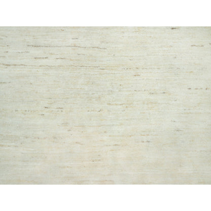 Modern and Contemporary Wool Hand Knotted Rug Ivory No Border 3.10X5.10 -O090553