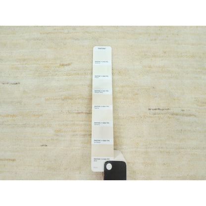 Modern and Contemporary Wool Hand Knotted Rug Ivory No Border 2.6X8.1 -O090554