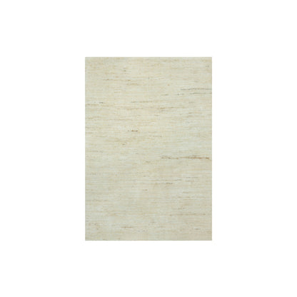 Modern and Contemporary Wool Hand Knotted Rug Ivory No Border 2.0X3.0 -O090563