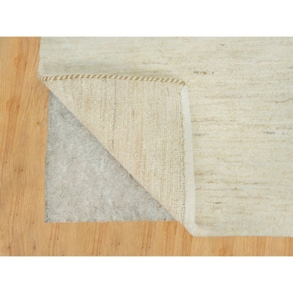 Modern and Contemporary Wool Hand Knotted Rug Ivory No Border 2.0X3.0 -O090563