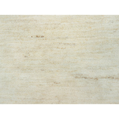 Modern and Contemporary Wool Hand Knotted Rug Ivory No Border 2.0X3.0 -O090563