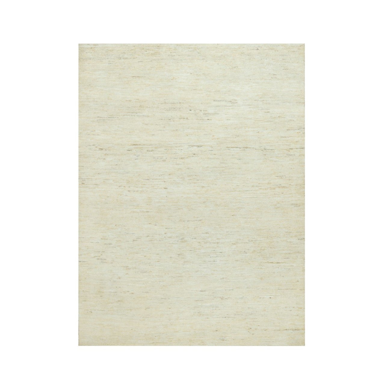 Ivory 5'0" x 6'8" Modern and Contemporary Hand knotted Wool Rug - Sku: O090568