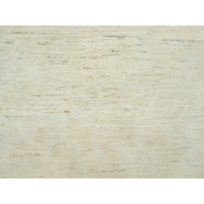 Modern and Contemporary Wool Hand Knotted Rug Ivory No Border 5.0X6.8 -O090568