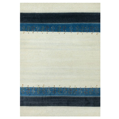 Modern and Contemporary Wool Hand Knotted Rug Ivory No Border 9.10X14.0 -O090569