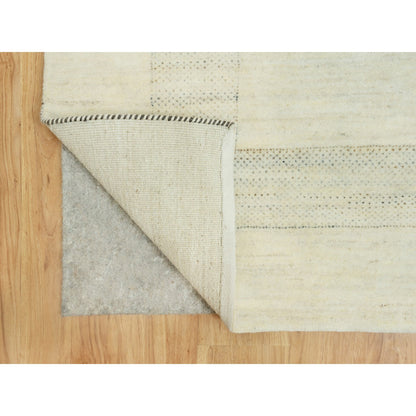 Modern and Contemporary Wool Hand Knotted Rug Ivory No Border 9.0X12.0 -O090570