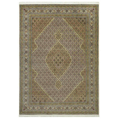 Fine Oriental Wool Hand Knotted Rug Ivory Ivory 8.11X12.4 -O090583
