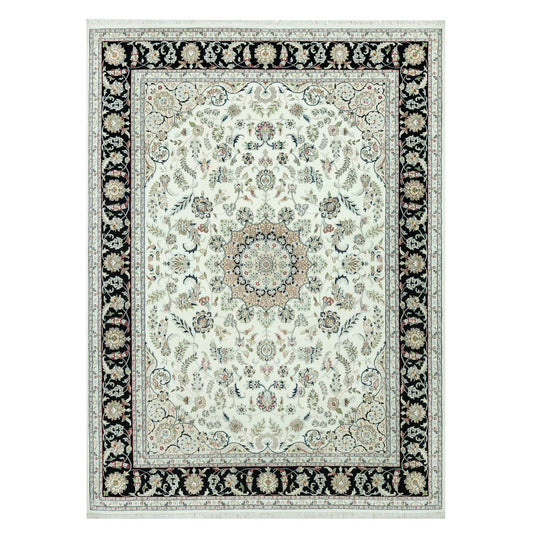 Fine Oriental Wool Hand Knotted Rug Ivory Blue 8.11X12.2 -O090585
