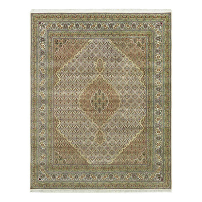 Fine Oriental Wool Hand Knotted Rug Ivory Ivory 7.10X9.11 -O090604