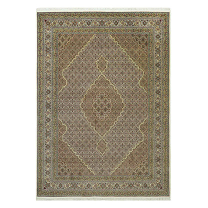 Fine Oriental Wool Hand Knotted Rug Ivory Ivory 8.10X12.3 -O090605