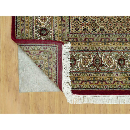 Fine Oriental Wool Hand Knotted Rug Red Ivory 7.11X10.4 -O090606