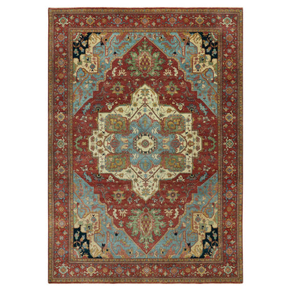 Heriz Wool Hand Knotted Rug Red Red 10.0X14.0 -O090636