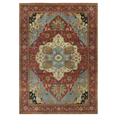 Heriz Wool Hand Knotted Rug Red Red 10.0X14.0 -O090636