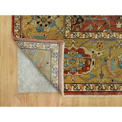 Heriz Wool Hand Knotted Rug Red Gold 8.10X12.0 -O090658