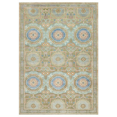 Mamluk Wool & Silk Hand Knotted Rug Brown Brown 11.6X18.1 -O090689