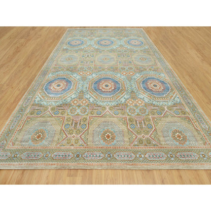 Mamluk Wool & Silk Hand Knotted Rug Brown Brown 11.6X18.1 -O090689