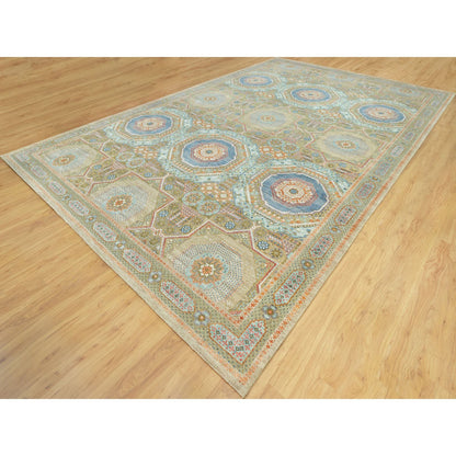 Mamluk Wool & Silk Hand Knotted Rug Brown Brown 11.6X18.1 -O090689