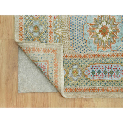 Mamluk Wool & Silk Hand Knotted Rug Brown Brown 11.6X18.1 -O090689