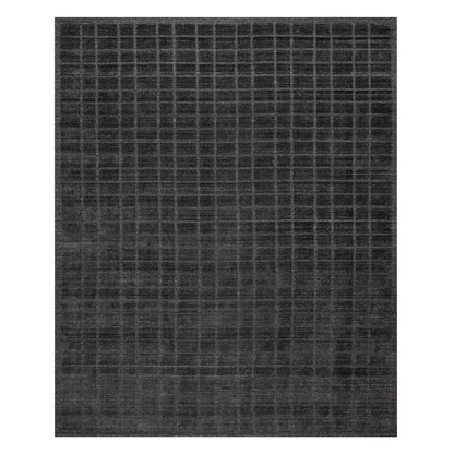 Modern and Contemporary Wool Hand Loomed Rug Black No Border 8.0X9.10 -O090701