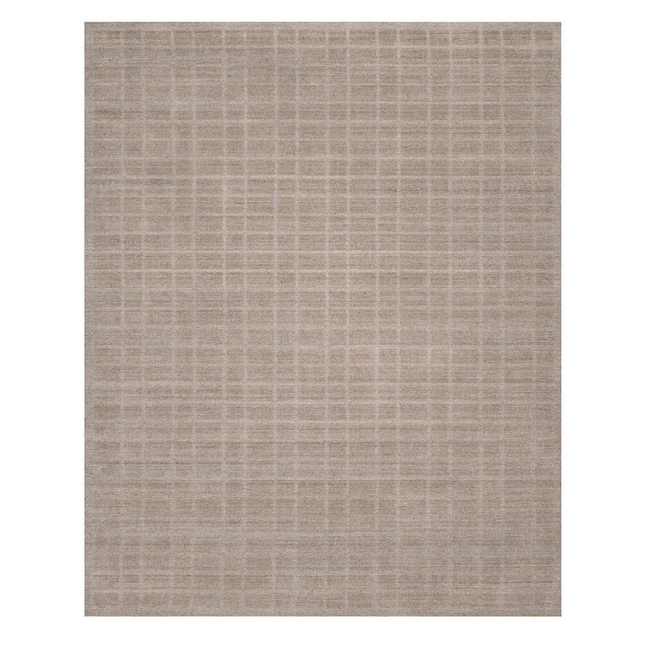 Brown 8'2" x 9'10" Modern and Contemporary Handloom Wool Rug - Sku: O090703